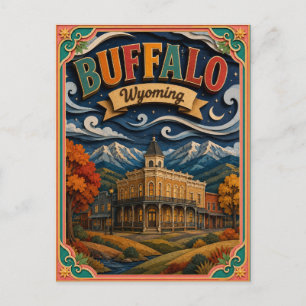 PopCut Staten Buffalo Wyoming Papier Kunst Briefkaart