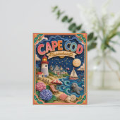 PopCut Staten Cape Cod Massachusetts Papieren Kuns Briefkaart (Staand voorkant)