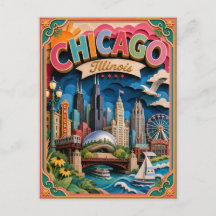 PopCut Staten Chicago Illinois Papieren Kunst