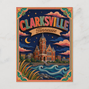PopCut Staten Clarksville Tennessee Papieren Kunst Briefkaart