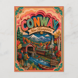 PopCut Staten Conway New Hampshire Papieren Kunst Briefkaart