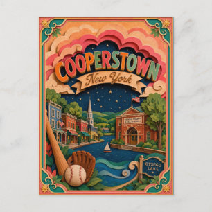 PopCut Staten Cooperstown New York Papieren Kunst Briefkaart