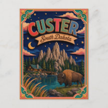 PopCut Staten Custer South Dakota Papieren Kunst