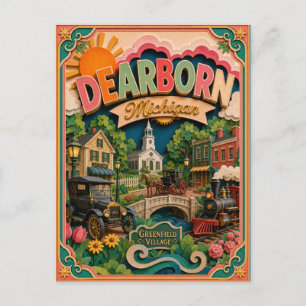 PopCut Staten Dearborn Michigan Papier Kunst Briefkaart