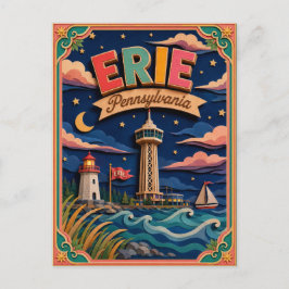 PopCut Staten Erie Pennsylvania Papieren Kunst Briefkaart