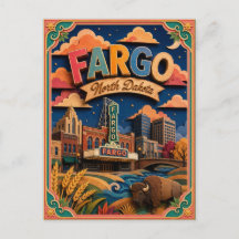 PopCut Staten Fargo North Dakota Papieren Kunst