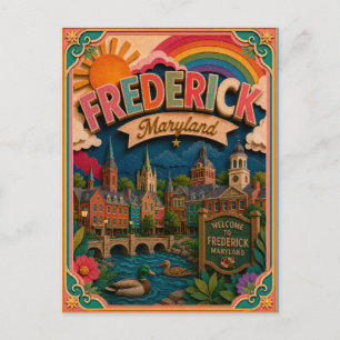 PopCut Staten Frederick Maryland Papieren Kunst Briefkaart