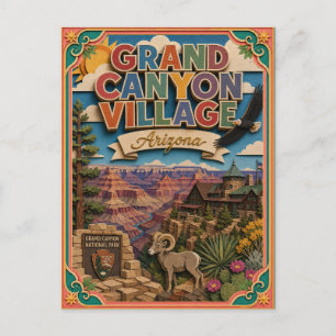 PopCut Staten Grand Canyon Village Arizona Kunst Briefkaart
