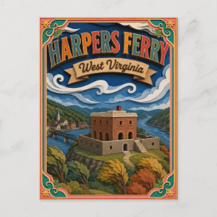 PopCut Staten Harpers Ferry West Virginia Kunst Briefkaart