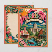 PopCut Staten Harrison Arkansas Papier Kunst Briefkaart (Voorkant / Achterkant)