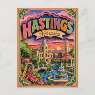 PopCut Staten Hastings Nebraska Papieren Kunst Briefkaart