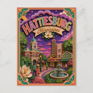 PopCut Staten Hattiesburg Mississippi Papieren Kun Briefkaart