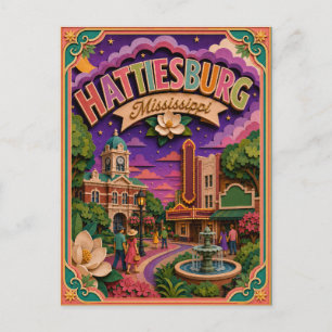 PopCut Staten Hattiesburg Mississippi Papieren Kun Briefkaart