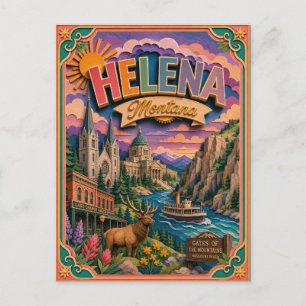 PopCut Staten Helena Montana Papieren Kunst Briefkaart