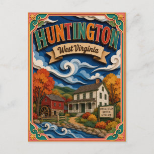 PopCut Staten Huntington West Virginia Papieren Ku Briefkaart