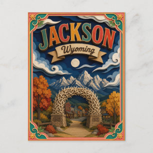 PopCut Staten Jackson Wyoming Papier Kunst Briefkaart