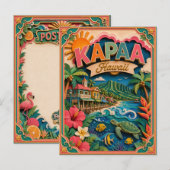 PopCut Staten Kapaa Hawaii Papier Kunst Briefkaart (Voorkant / Achterkant)