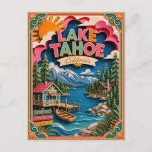 PopCut Staten Lake Tahoe Californië Papieren Kunst
