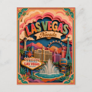 PopCut Staten Las Vegas Nevada Papier Kunst Briefkaart
