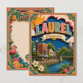 PopCut Staten Laurel Delaware Papier Kunst Briefkaart (Voorkant / Achterkant)