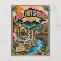 PopCut Staten Lava Hot Springs Idaho Papieren Kuns