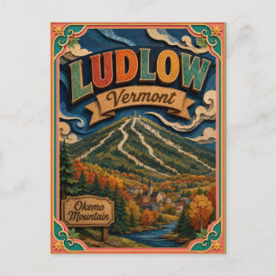 PopCut Staten Ludlow Vermont Papier Kunst Briefkaart