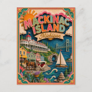 PopCut Staten Mackinac Island Michigan Papieren Ku Briefkaart