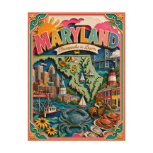 PopCut Staten Maryland Kleurrijke 3D-papierkunst