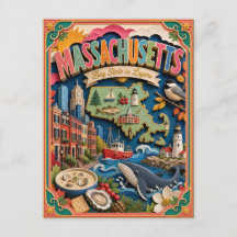PopCut Staten Massachusetts Kleurrijke 3D Papierku