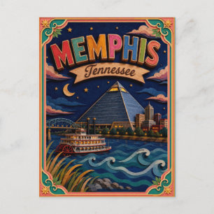 PopCut Staten Memphis Tennessee Papieren Kunst Briefkaart