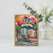 PopCut Staten Miami Florida Papier Kunst Briefkaart (Staand voorkant)