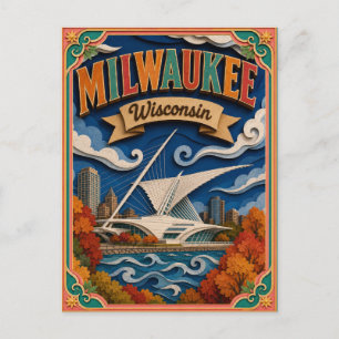 PopCut Staten Milwaukee Wisconsin Papieren Kunst Briefkaart