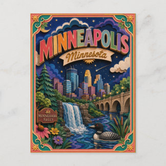 PopCut Staten Minneapolis Minnesota Papieren Kunst Briefkaart