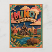 PopCut Staten Minot North Dakota Papieren Kunst