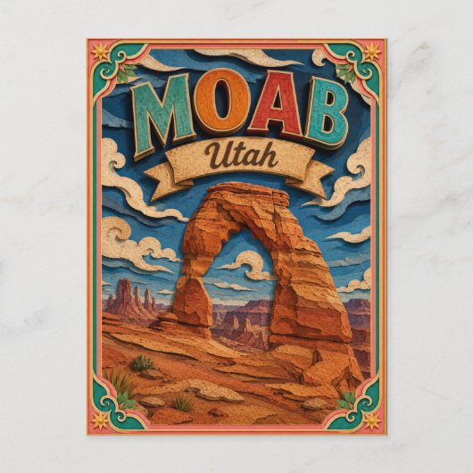PopCut Staten Moab Utah Papieren Kunst Briefkaart (Voorkant)