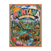 PopCut Staten Montana Kleurrijke 3D Papierkunst
