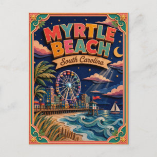 PopCut Staten Myrtle Beach South Carolina Kunst Briefkaart