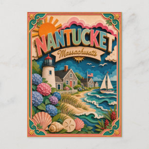 PopCut Staten Nantucket Massachusetts Papieren Kun Briefkaart
