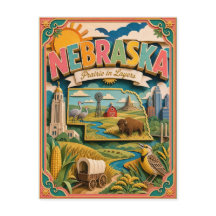 PopCut Staten Nebraska Kleurrijke 3D Papierkunst