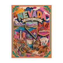 PopCut Staten Nevada Kleurrijke 3D Papierkunst