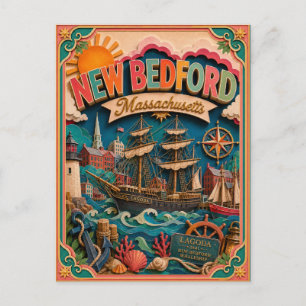 PopCut Staten New Bedford Massachusetts Papieren K Briefkaart