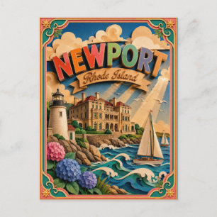 PopCut Staten Newport Rhode Island Papieren Kunst Briefkaart