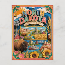 PopCut Staten Noord-Dakota Kleurrijke 3D-papierkun