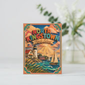 PopCut Staten North Kingstown Rhode Island Kunst Briefkaart (Staand voorkant)