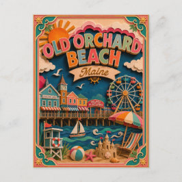 PopCut Staten Old Orchard Beach Maine Papieren Kun Briefkaart