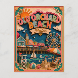 PopCut Staten Old Orchard Beach Maine Papieren Kun Briefkaart