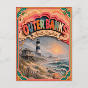 PopCut Staten Outer Banks North Carolina Papieren Briefkaart