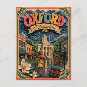 PopCut Staten Oxford Mississippi Papier Kunst Briefkaart