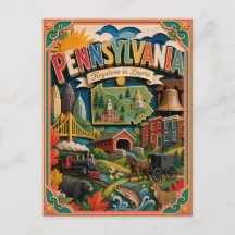 PopCut Staten Pennsylvania Kleurrijke 3D Papierkun
