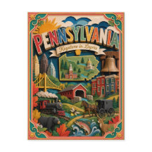 PopCut Staten Pennsylvania Kleurrijke 3D Papierkun
